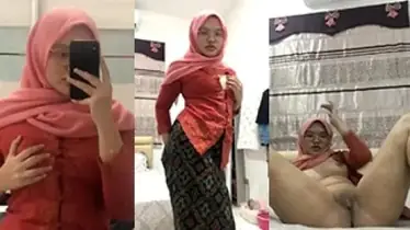 Bokep Indo ABG Jilbab Pink Colmek poster